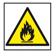 Niebezpieczeństwo pożaru materiały łatwo palne (PCV) 200x200  Z 14P PT