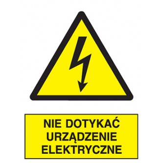 Nie dotykać urządzenie elektryczne (PCV) 74x105 Z 1EOA P