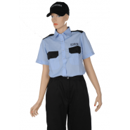 Koszula mundurowa damska F SHORT BŁĘKITNY OCHRONA