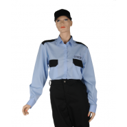 Koszula mundurowa damska F LONG BŁĘKITNY OCHRONA