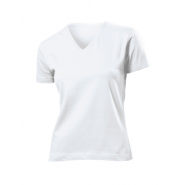 T-shirt damski V-NECK150 WOMAN BIAŁY