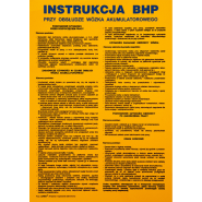Instrukcja BHP przy wózku akumulatorowym (PCV) 330x460 Z IPT03 P