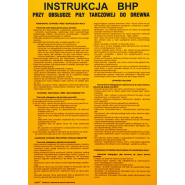 Instrukcja BHP przy pile tarczowej (PCV) 250x350 Z IBD04 P