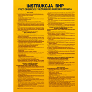Instrukcja BHP przy frezarce do drewna (PCV) 250x350 Z IBD10 P