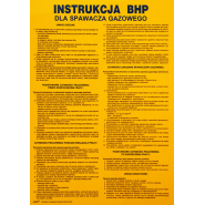 Instrukcja BHP dla spawacza gazowego (PCV) 330x460 Z IBM08 P