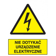 Nie dotykać urządzenie elektryczne (PCV) 74x105 Z 1EOA P