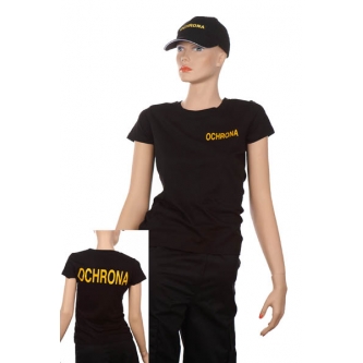 T-shirt damski CMD150 WOMAN CZARNY OCHRONA-Ż