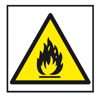 Niebezpieczeństwo pożaru materiały łatwo palne (nalepka) 200x200 Z 14P FS