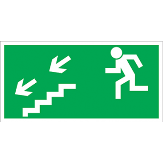 Kierunek do wyjścia schodami w dół w lewo (PCV) 150x300 Z 7E P